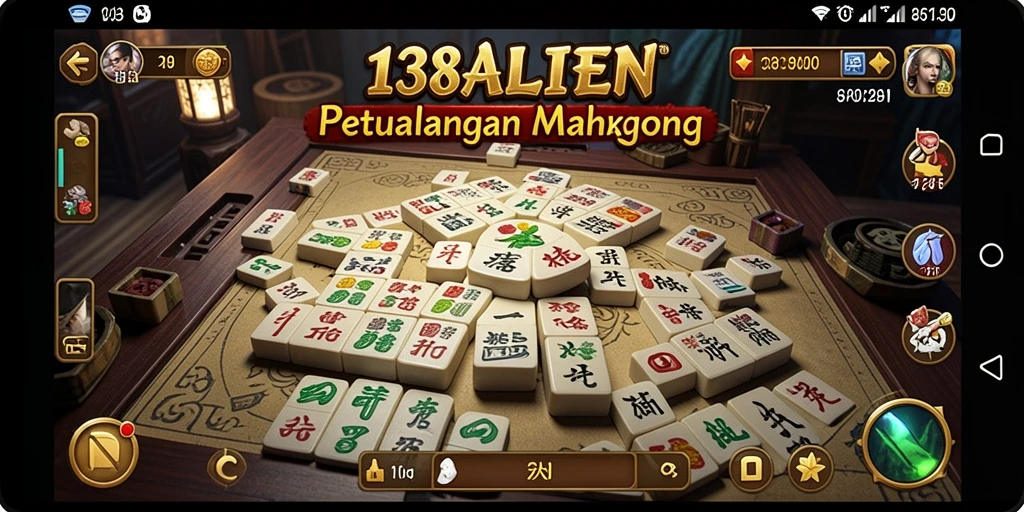 Screenshot gameplay Mahjong di 138ALIEN menunjukkan aksi menarik.
