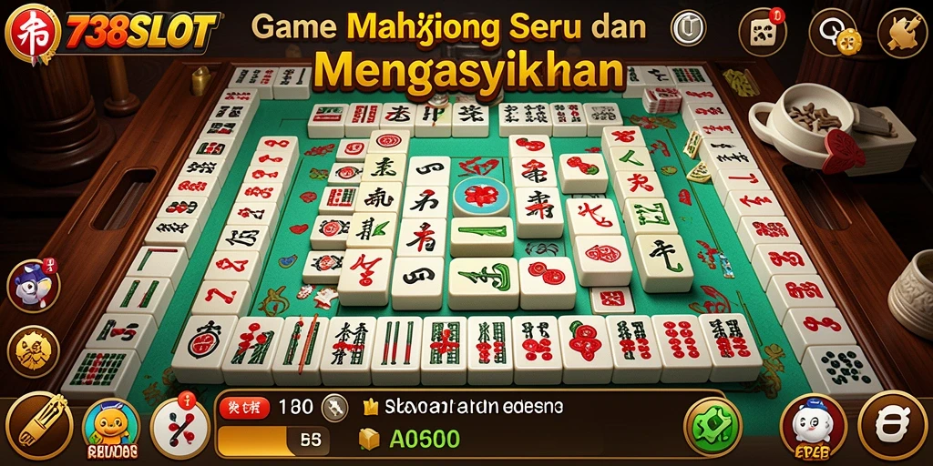 Screenshot gameplay 738SLOT yang menampilkan pengalaman Mahjong yang seru.