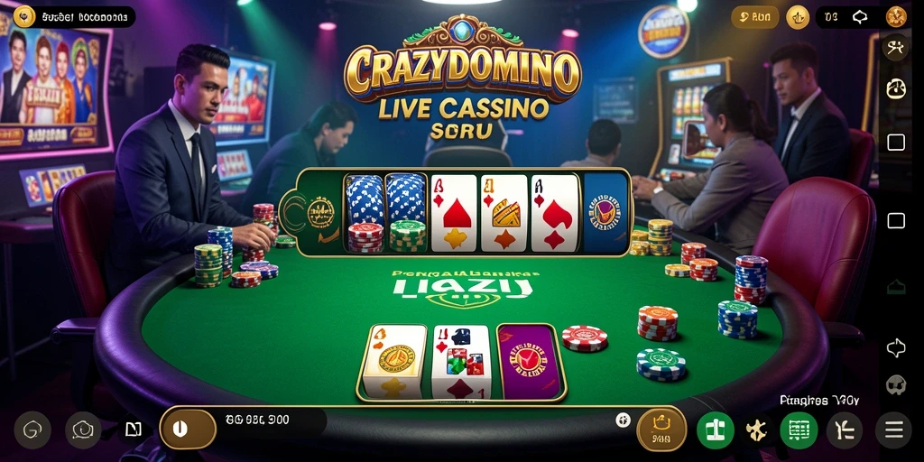 Tampilan gameplay menarik dari CRAZYDOMINO di Live Casino.