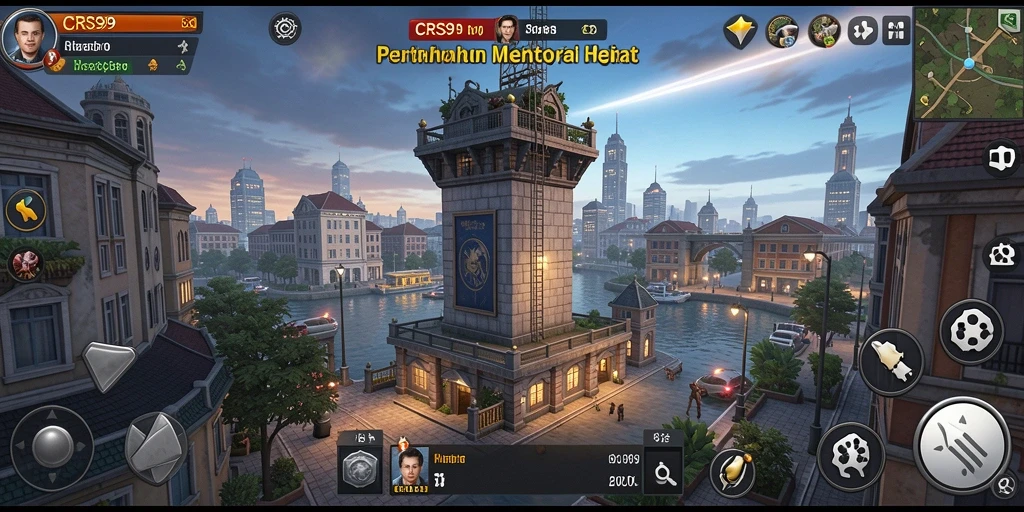Tampilan gameplay Tower Defense yang intens dan strategis dari CRS99.
