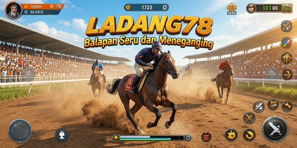 Gameplay menegangkan dengan mobil balap tercepat di LADANG78.