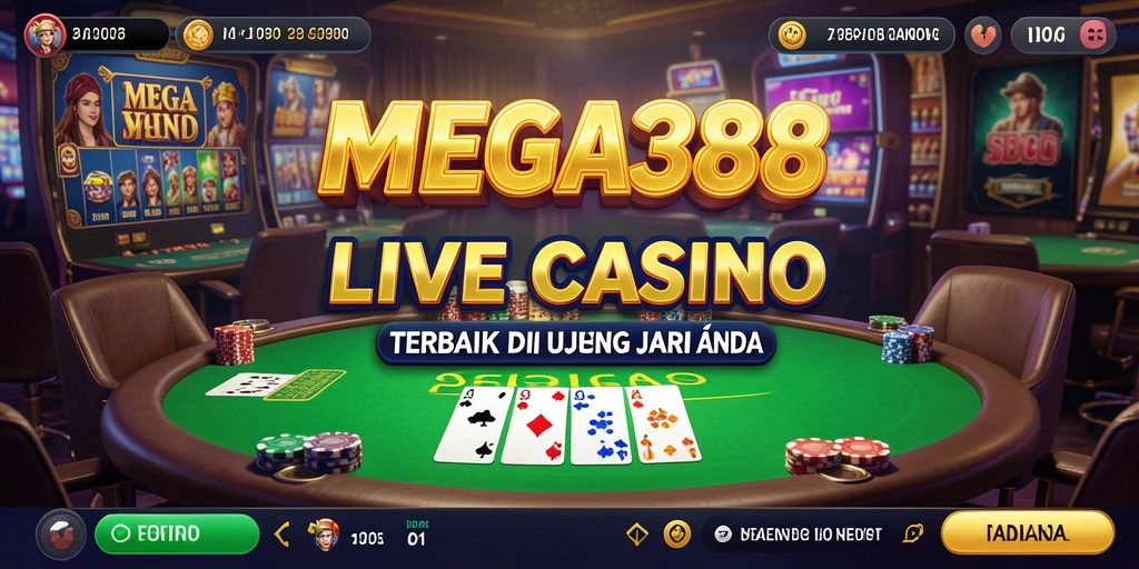 Tampilan gameplay Live Casino yang imersif dan menarik di MEGA388.