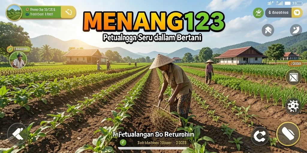 Tampilan gameplay seru di MENANG123 saat mengelola pertanian.