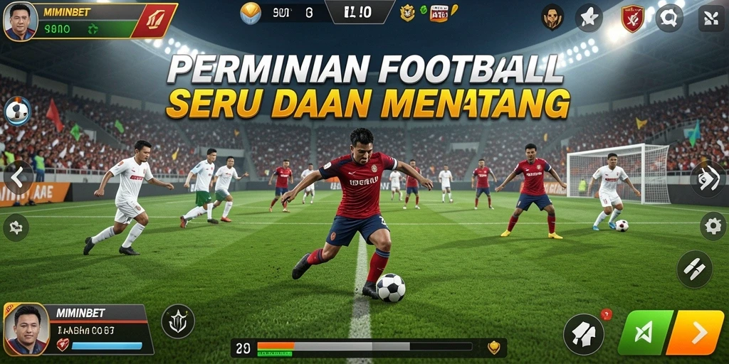 Screenshot gameplay MIMINBET dengan aksi seru Football.