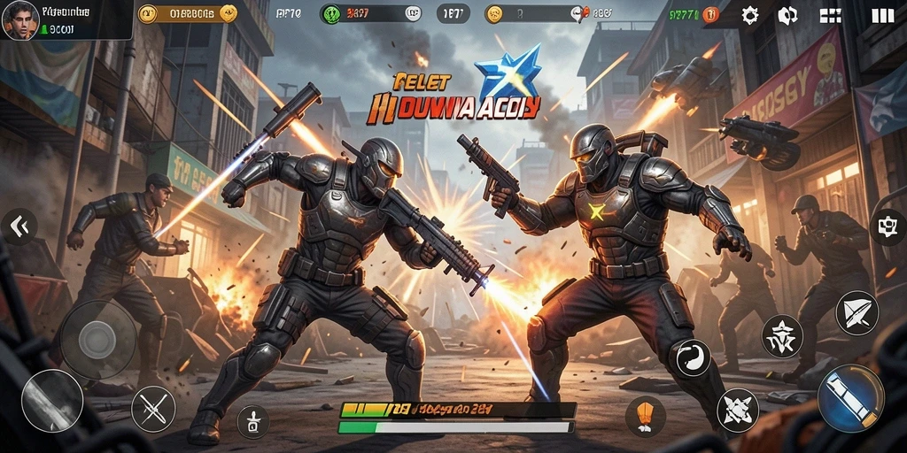 Tangkapan layar gameplay PP7 yang menegangkan dengan aksi seru.