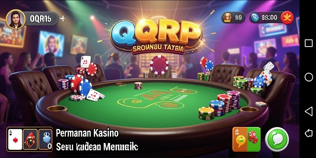 Screenshot utama QQRP menunjukkan gameplay seru dalam permainan Kasino.