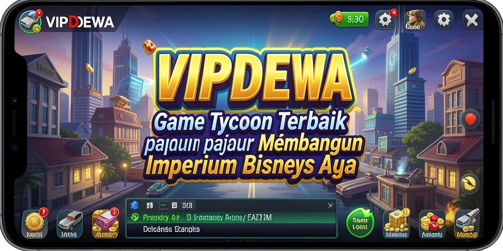 Tangkapan layar utama VIPDEWA menunjukkan suasana permainan Tycoon yang seru.