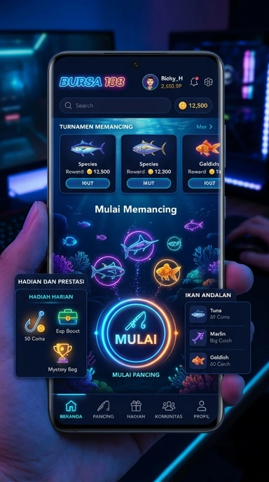 Screenshot aplikasi bursa188 saat pengguna mencari aplikasi.